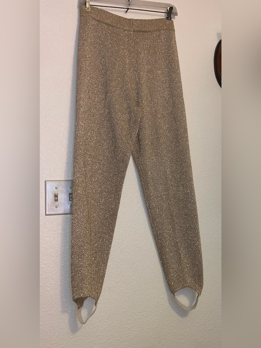 Vintage 89s Cervelle Gold Metallic Knit Top - Shimmery Ribbed Style Size S